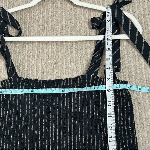 House Of Harlow 1960 Gold Striped Ruffle Dress - Picture 10 of 11